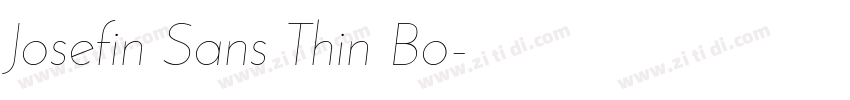 Josefin Sans Thin Bo字体转换